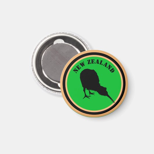New Zealand & Kiwi Bird - Royal Kiwi Design Magneet (Voorkant / Achterkant)