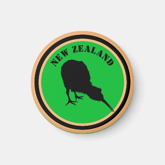 New Zealand & Kiwi Bird - Royal Kiwi Design Magneet (Voorkant)