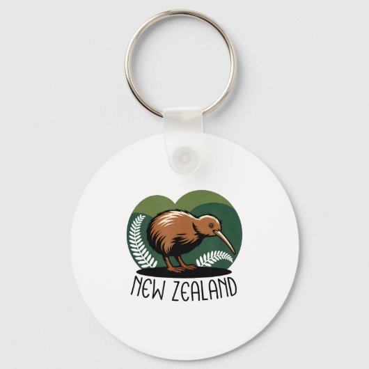 New Zealand Kiwi Bird Sleutelhanger (Voorkant)