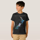 New Zealand Kiwi Detailed Map  T-shirt (Voorkant volledig)