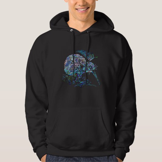 NEW ZEALAND KIWI FERN PAUA HOODIE (Voorkant)