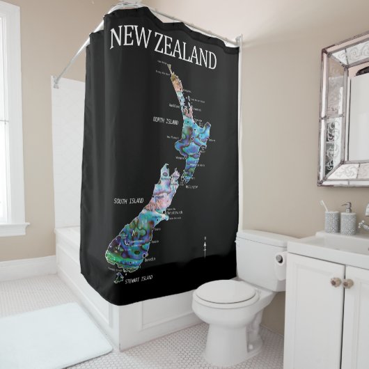 NEW ZEALAND KIWI MAP PAUA DOUCHEGORDIJN (In situ)
