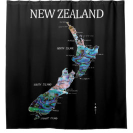NEW ZEALAND KIWI MAP PAUA DOUCHEGORDIJN