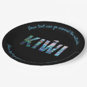 NEW ZEALAND KIWI PAUA  PAPIEREN BORDJE (Gekanteld)