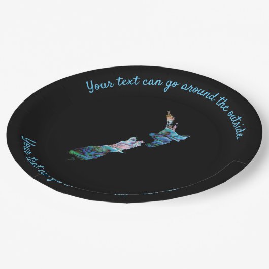 NEW ZEALAND KIWI PAUA  PAPIEREN BORDJE (Gekanteld)