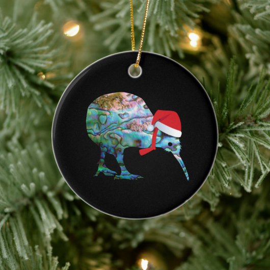 NEW ZEALAND KIWI XMAS PAUA KERAMISCH ORNAMENT (Boom)