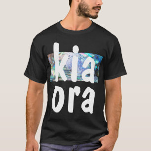 NEW ZEALAND KIWIANA PAUA KIA ORA MAORI NZ KIWI T-SHIRT