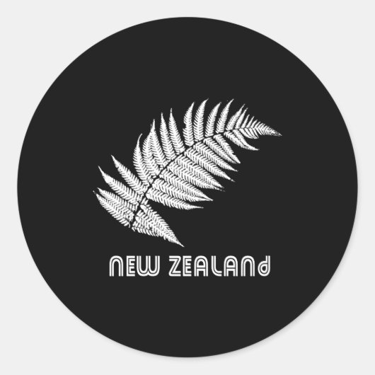 New Zealand Long Sleeve _1  Ronde Sticker (Voorkant)