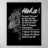 New Zealand Maori Haka - Ka Mate Rugby Tee  Poster (Voorkant)