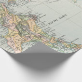 New Zealand Map (1892) New Zealander Cadeaupapier (Hoek)