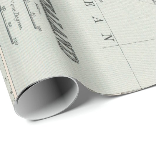 New Zealand Map (1892) New Zealander Cadeaupapier (Rol Hoek)