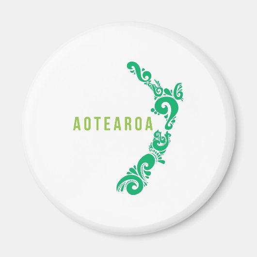 New Zealand Map Aotearoa New Zealander Gift Idea Magneet (Voorkant)