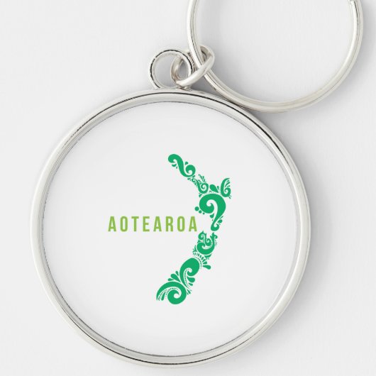 New Zealand Map Aotearoa New Zealander Gift Idea Sleutelhanger (Voorkant)