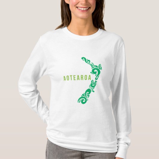 New Zealand Map Aotearoa New Zealander Gift Idea T-shirt (Voorkant)
