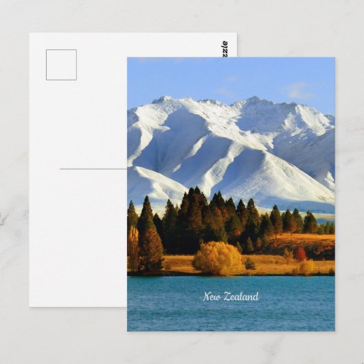 New Zealand Mountain Landscape Briefkaart (Voorkant / Achterkant)