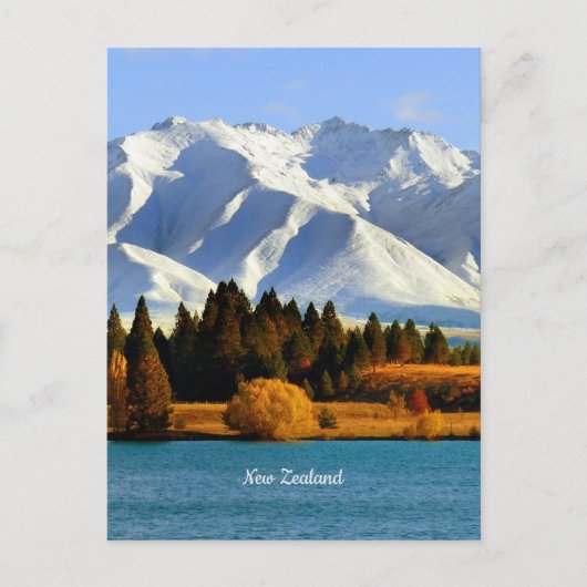 New Zealand Mountain Landscape Briefkaart (Voorkant)
