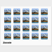 New Zealand Mountain Landscape Vierkante Sticker (Vel)