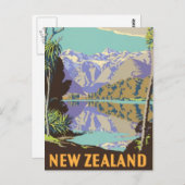 New Zealand Mountian Briefkaart (Voorkant / Achterkant)