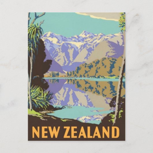 New Zealand Mountian Briefkaart (Voorkant)