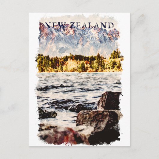 New Zealand Nature Wildlife Travel Briefkaart (Voorkant)