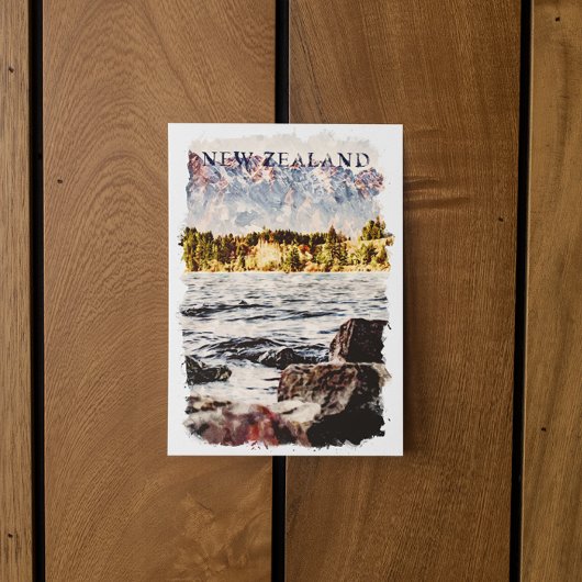 New Zealand Nature Wildlife Travel Briefkaart