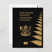 New Zealand passport Briefkaart (Voorkant / Achterkant)