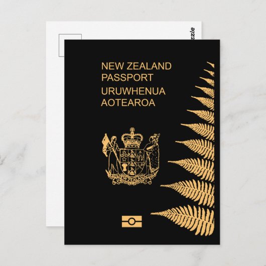 New Zealand passport Briefkaart (Voorkant / Achterkant)