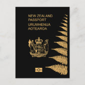 New Zealand passport Briefkaart (Voorkant)