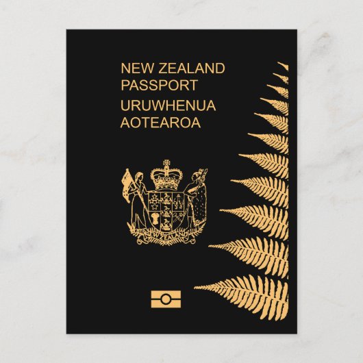 New Zealand passport Briefkaart (Voorkant)
