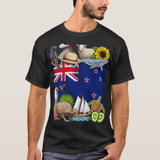 New Zealand Pride funny T-shirt (Voorkant)