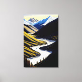 New Zealand River Valley - Canvas Print (Voorkant)