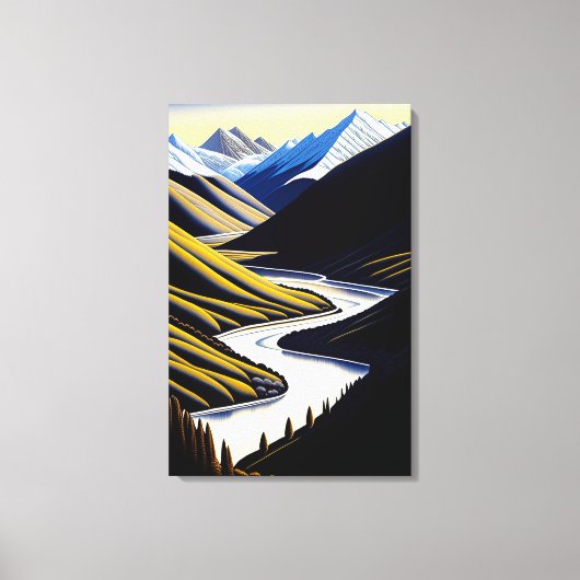 New Zealand River Valley - Canvas Print (Voorkant)
