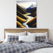 New Zealand River Valley - Canvas Print (Insitu (Slaapkamer))