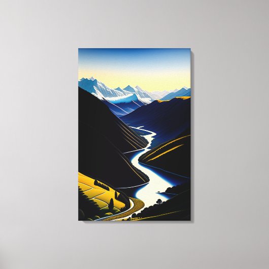 New Zealand River Valley - Canvas Print (Voorkant)
