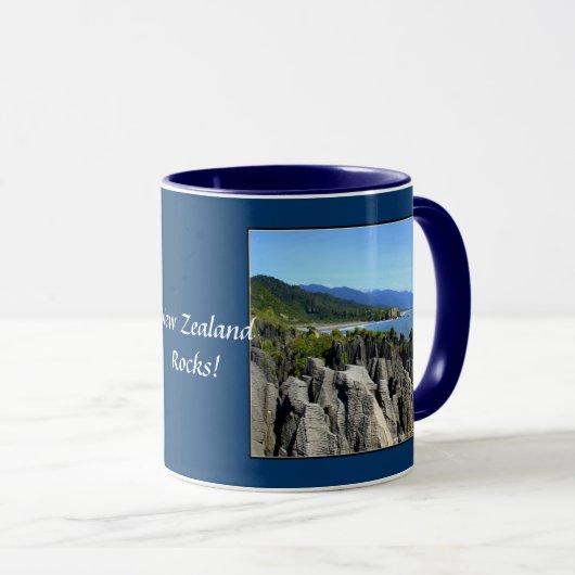 "New Zealand Rocks!"   Koffee-Mok Mok (Voorkant rechts)