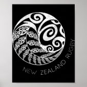 New Zealand Rugby Maori Insred Kiwi &amp; Silver F Poster (Voorkant)