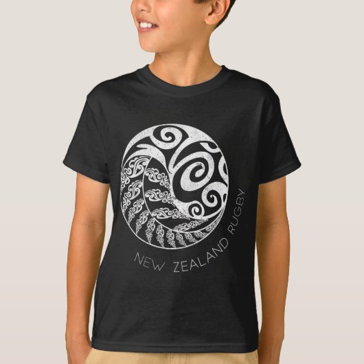 New Zealand Rugby Maori Insred Kiwi &amp; Silver F T-shirt (Voorkant)