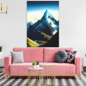 New Zealand Southern Alps - Canvas print (Insitu (Woonkamer))