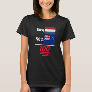 New Zealander Plus Netherlands Mix Heritage Flag T-shirt