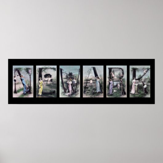 NEWARK  Alphabet Letter Name Art Poster (Voorkant)