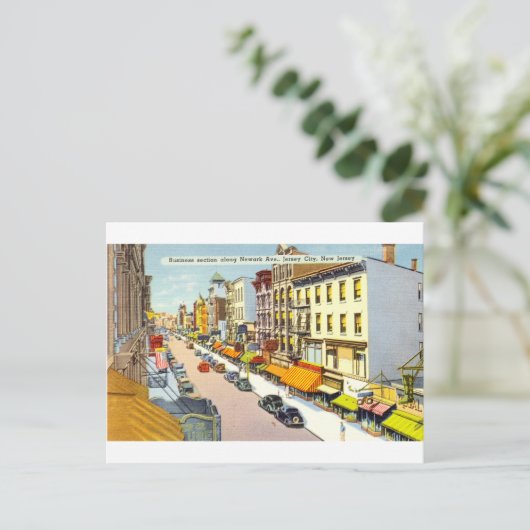 Newark Ave in Jersey City, New Jersey Briefkaart (Staand voorkant)