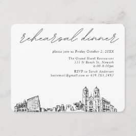 Newark bruiloft elegante repetitie diner informatiekaartje