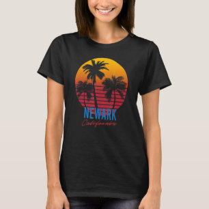 Newark California Palm Trees Sunset CA Ret T-shirt