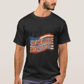Newark City New Jersey Amerikaanse vlag T-shirt (Voorkant)