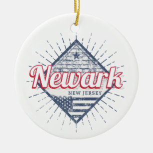 Newark City New Jersey Verenigde Staten Verenigde Keramisch Ornament