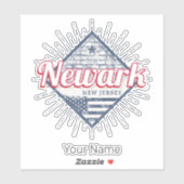 Newark City New Jersey Verenigde Staten Verenigde Sticker (Vel)