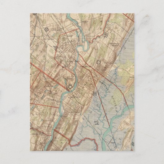 Newark en Paterson, New Jersey Briefkaart (Voorkant)