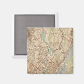 Newark en Paterson, New Jersey Magneet (Voorkant / Achterkant)