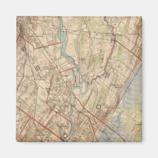 Newark en Paterson, New Jersey Magneet (Voorkant)