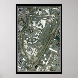 Newark Liberty Intl Airport Satellite Map Poster